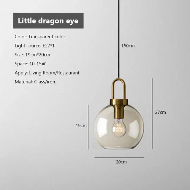 Modern Smoke Glass Pendant Light