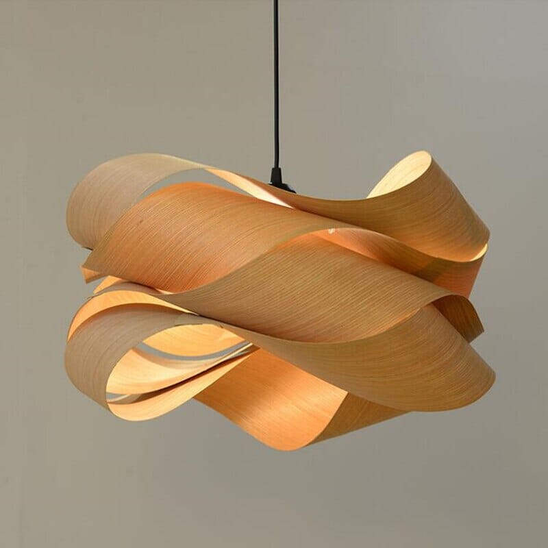 Wood Skin Pendant Light Fixture