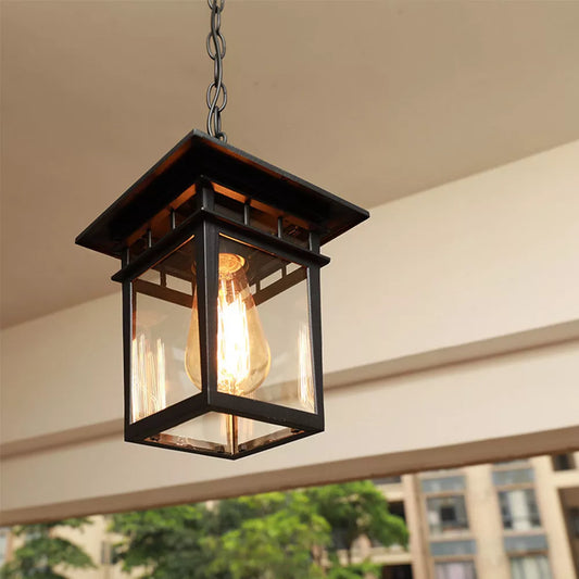 NYRA Retro Outdoor Glass Hangs Lamp