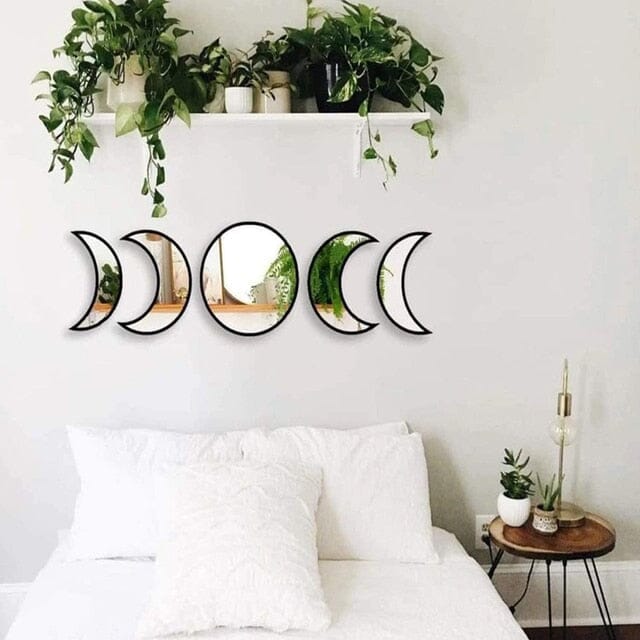 Wooden Bohemian Wall Mirror Art