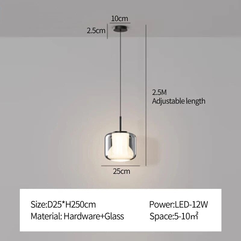 Modern LED Glass Pendant Light