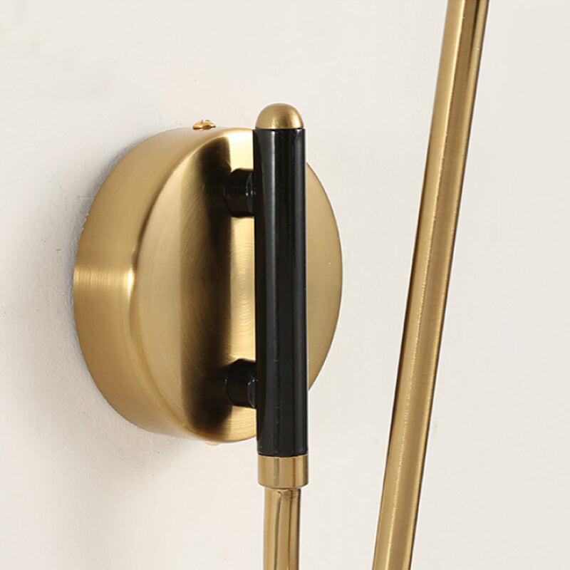 Black & gold spider wall light