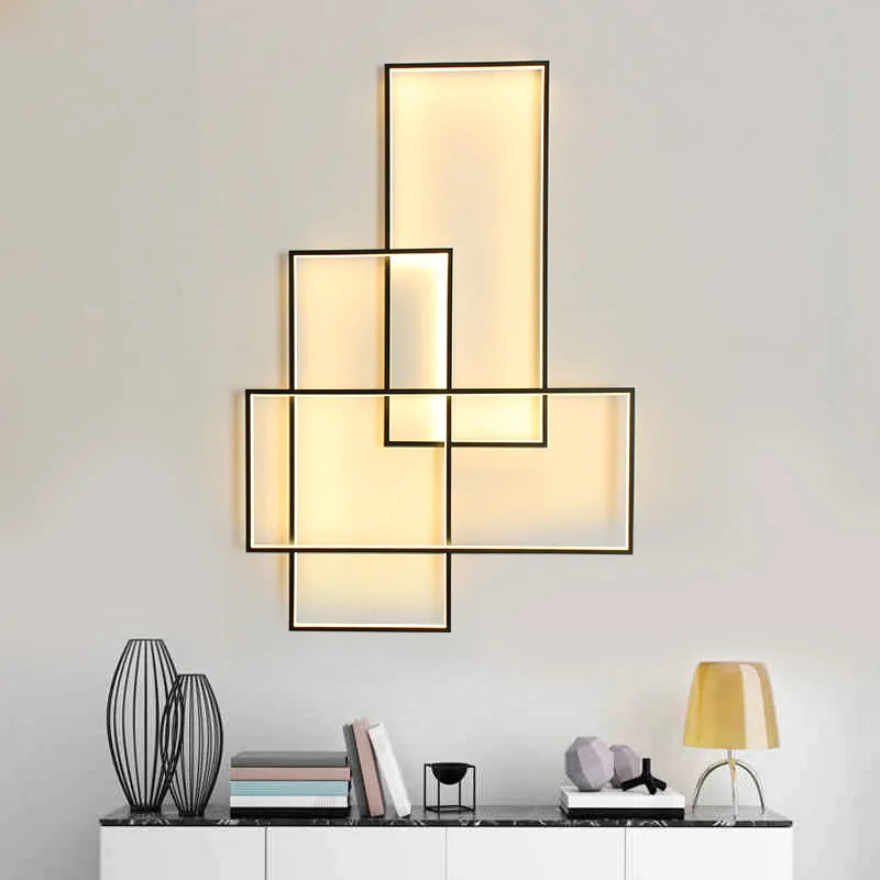 Modern Rectangle Led Wall Lamp Living Room Decor Led Wall Lights