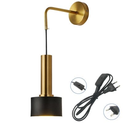 Modern Black And Gold Sconce Lamp