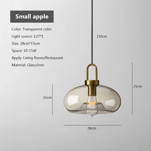 Modern Smoke Glass Pendant Light