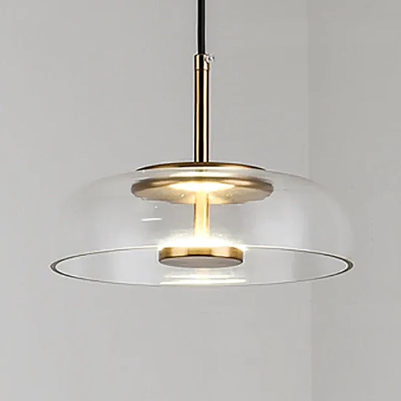 Transparent glass pendant lights