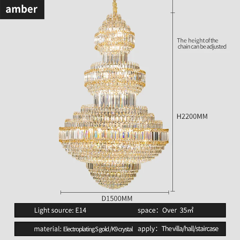 Nyra Royal Crystal Chandelier Fixture