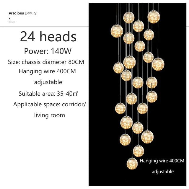 Sydel Bubble Glass Chandelier Pendant