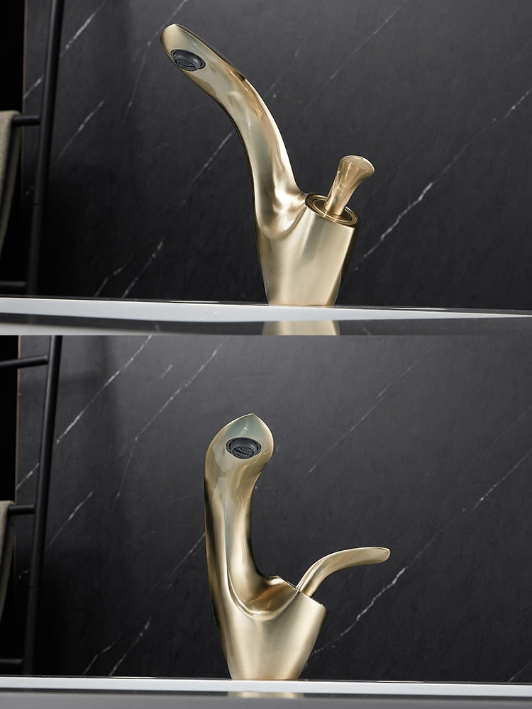 Vita - Modern Curved Bathroom Faucet