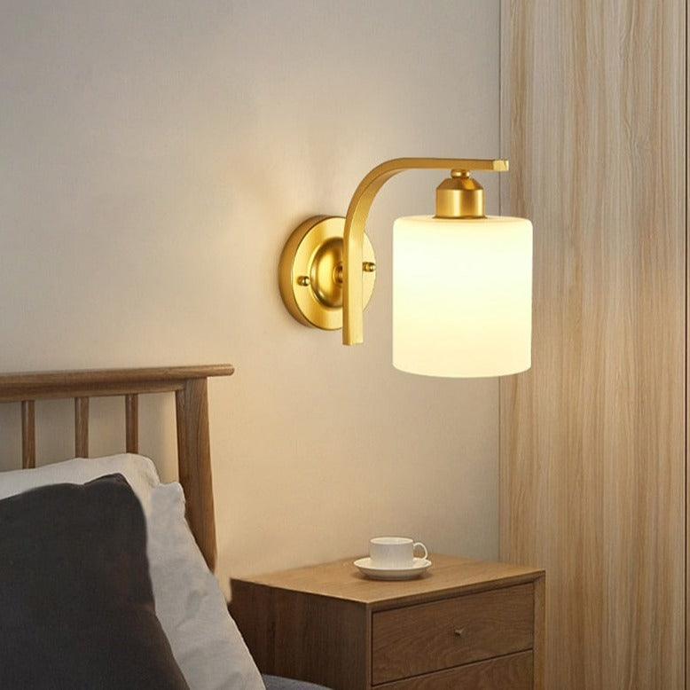 Oddie Milk Glass Wall Sconce