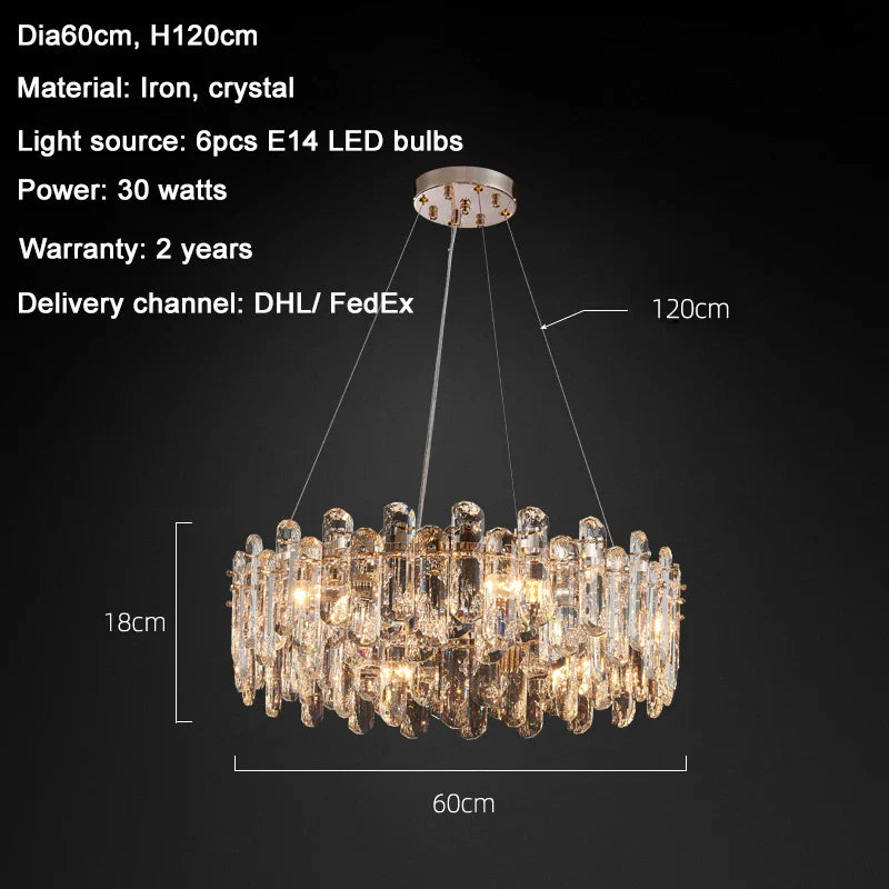 Bertie Elegant Crystal Chandelier