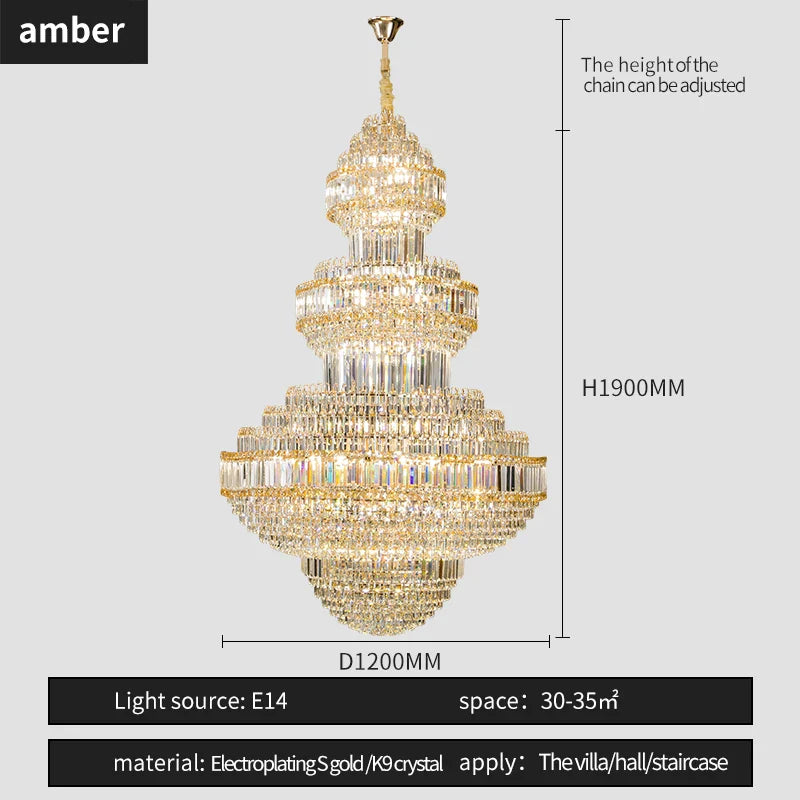 Nyra Royal Crystal Chandelier Fixture