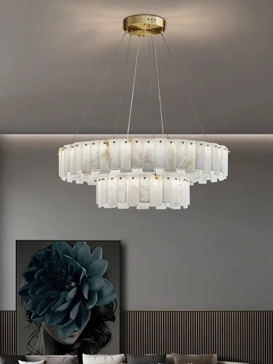 Zadie Marble Alabaster Chandelier