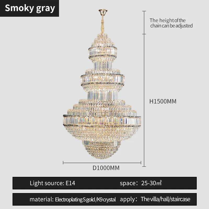 Nyra Royal Crystal Chandelier Fixture