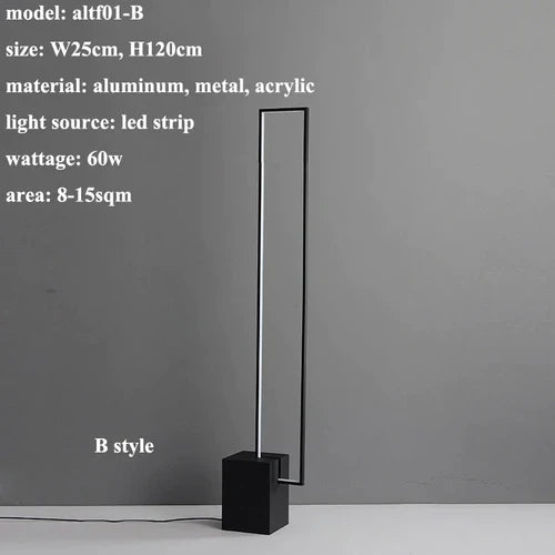 Minimalist rgb floor lamp Modern italian design Light Rectangle Lamp