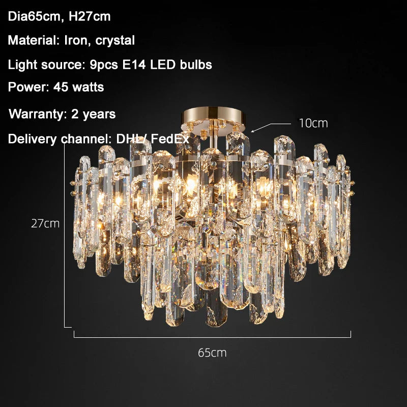 Bertie Elegant Crystal Chandelier