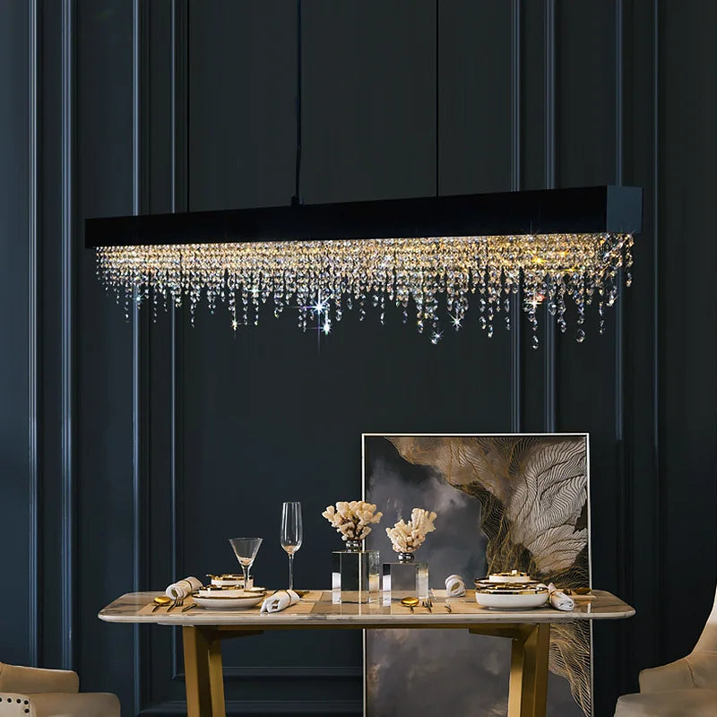 Zara Crystal Rectangle Chandelier Light