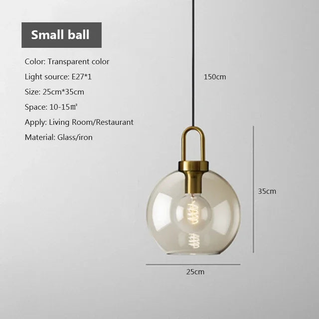 Modern Smoke Glass Pendant Light