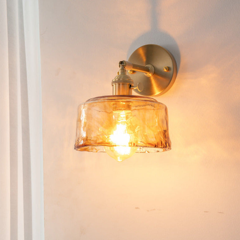 Vintage Hand-Blown Glass Wall Sconces