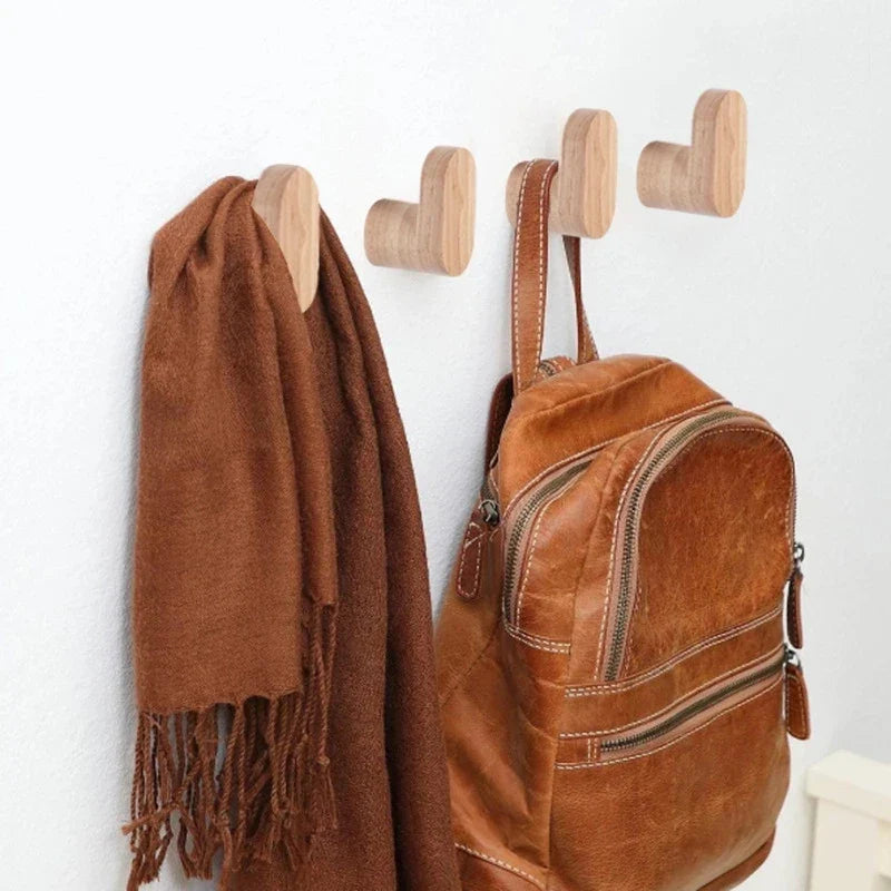 Wooden L Wall Hooks Decor