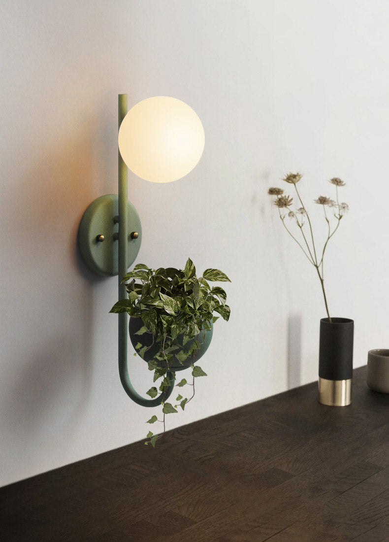 Modern Planter Wall Sconce