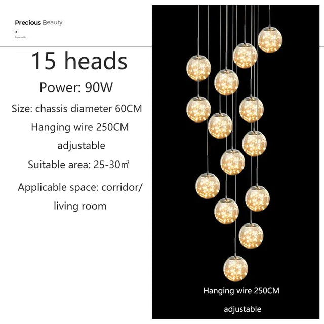 Sydel Bubble Glass Chandelier Pendant