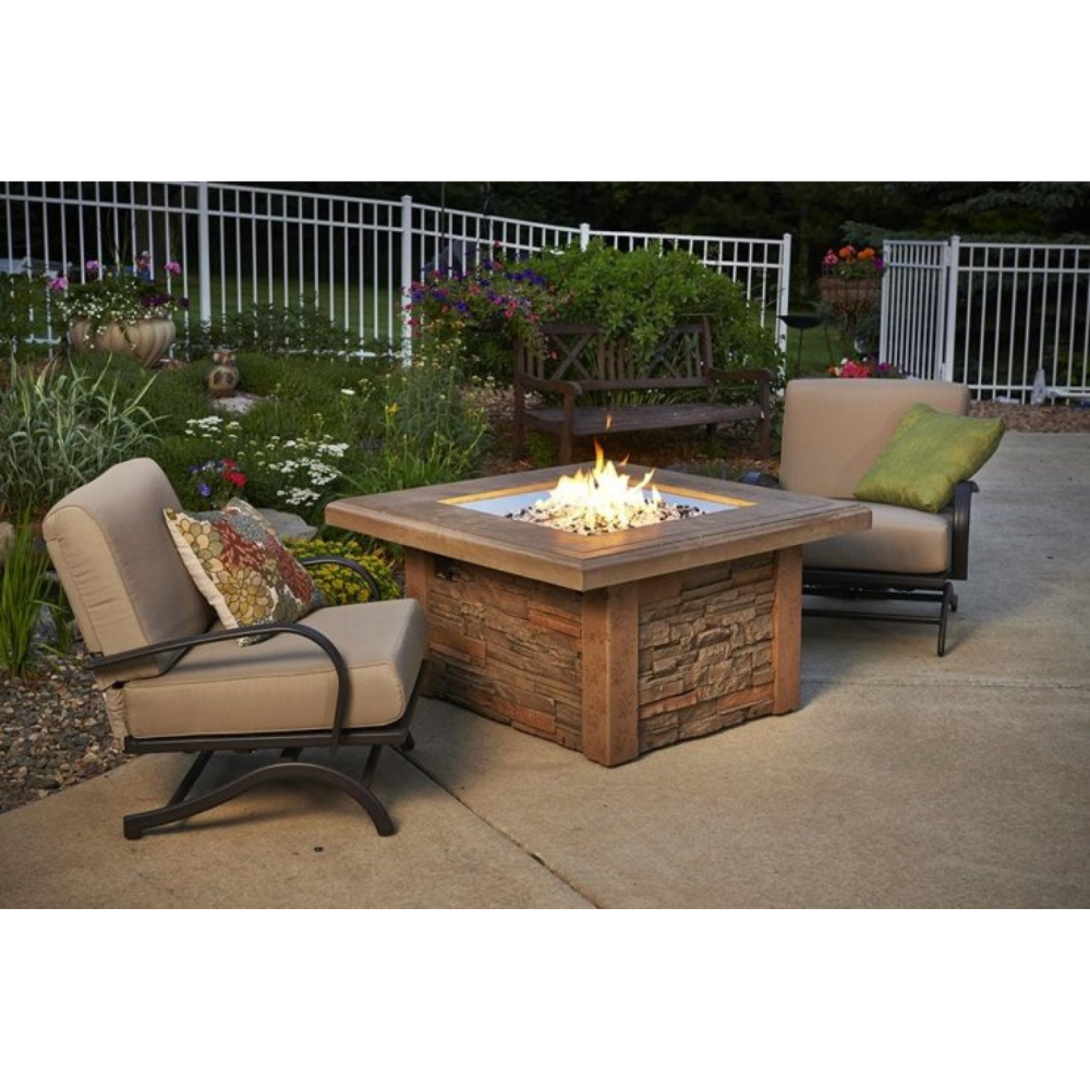 The Outdoor Greatroom Company Sierra Square Gas Fire Pit Table (SIERRA-2424-M-K)