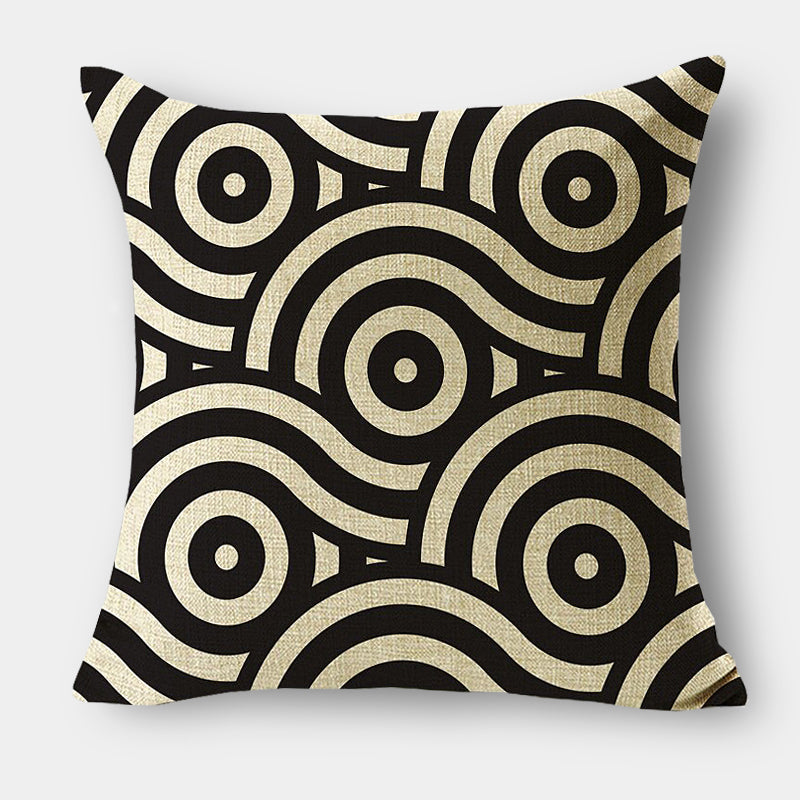 Black and white swirl cushions