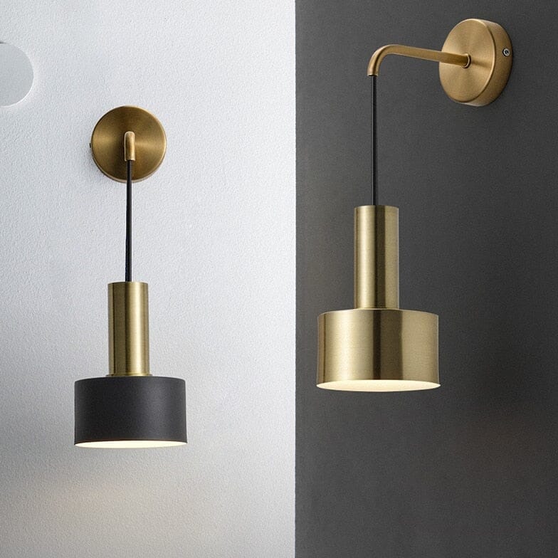 Modern Black And Gold Sconce Lamp