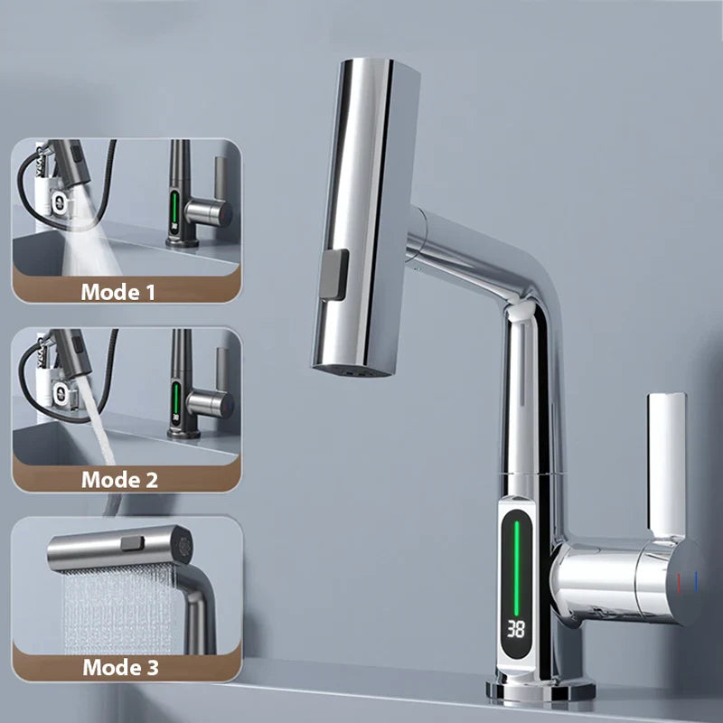 Nyra Waterfall Faucet Display