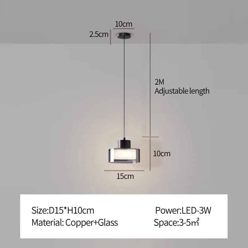 Modern LED Glass Pendant Light