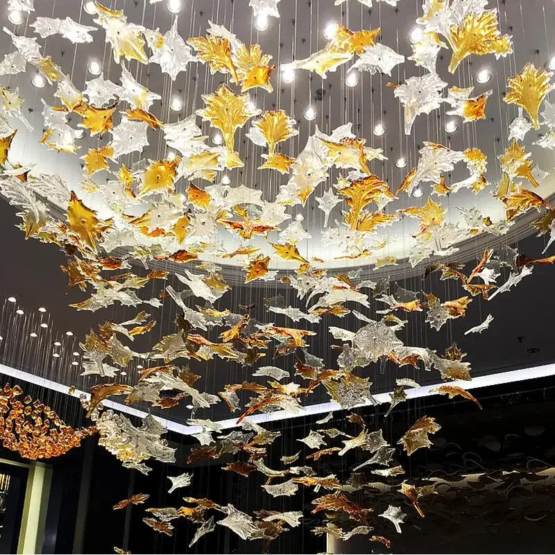 Maple Leaf Crystal Chandelier