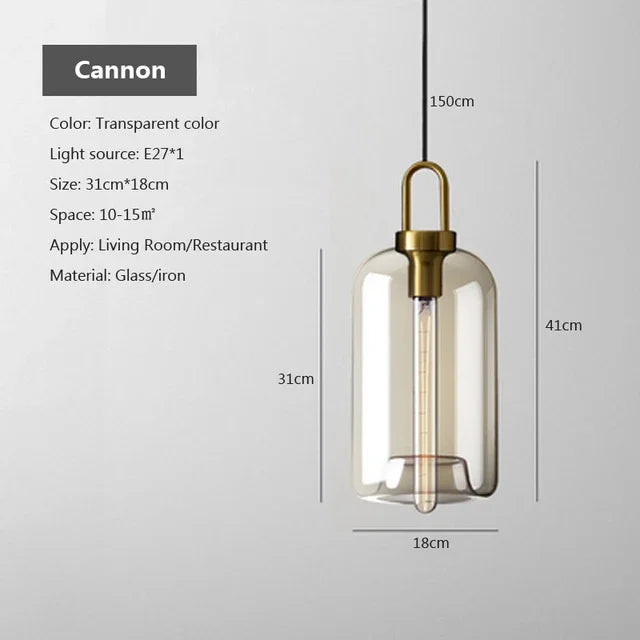 Modern Smoke Glass Pendant Light