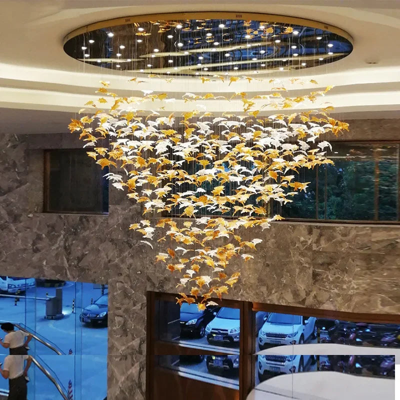 Maple Leaf Crystal Chandelier