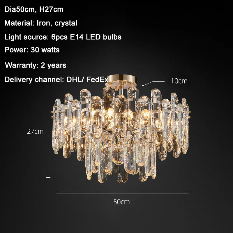 Bertie Elegant Crystal Chandelier