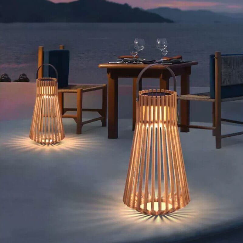 Marina Waterproof Teak Lantern