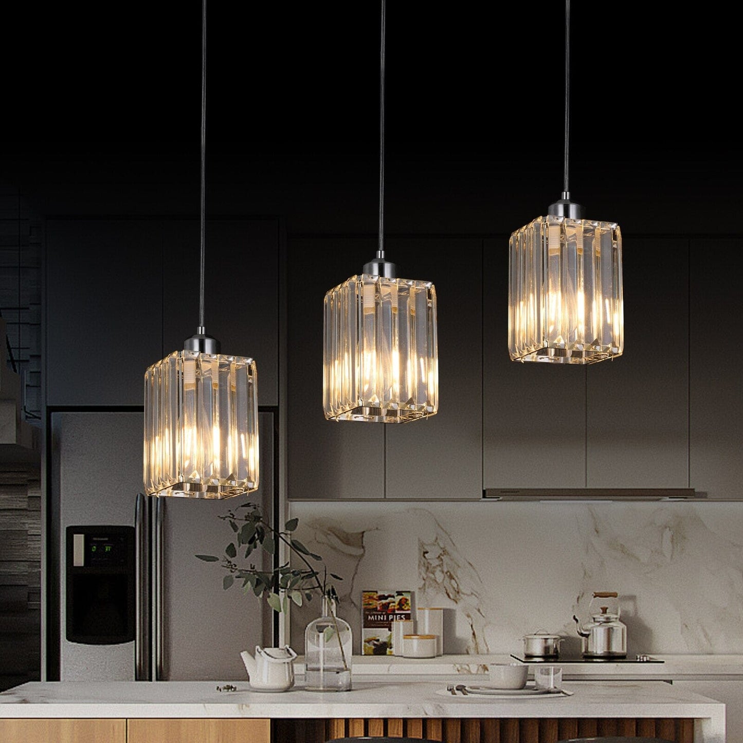 Modern Crystal Glass Pendant Light