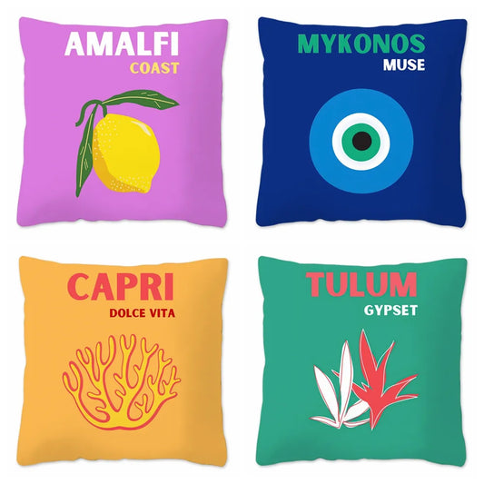 Travel Series Soft Plush Cushion Cover