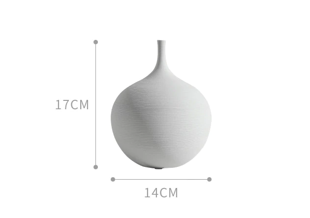 Modern Pure White Ceramic Vases