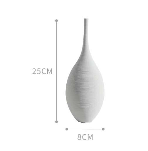 Modern Pure White Ceramic Vases