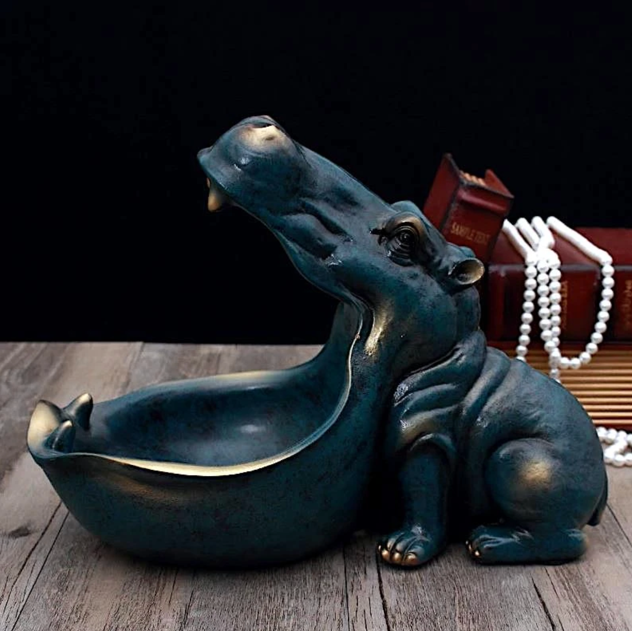 Decorative Hippo Storage Figurine - Nordic Side - hippo