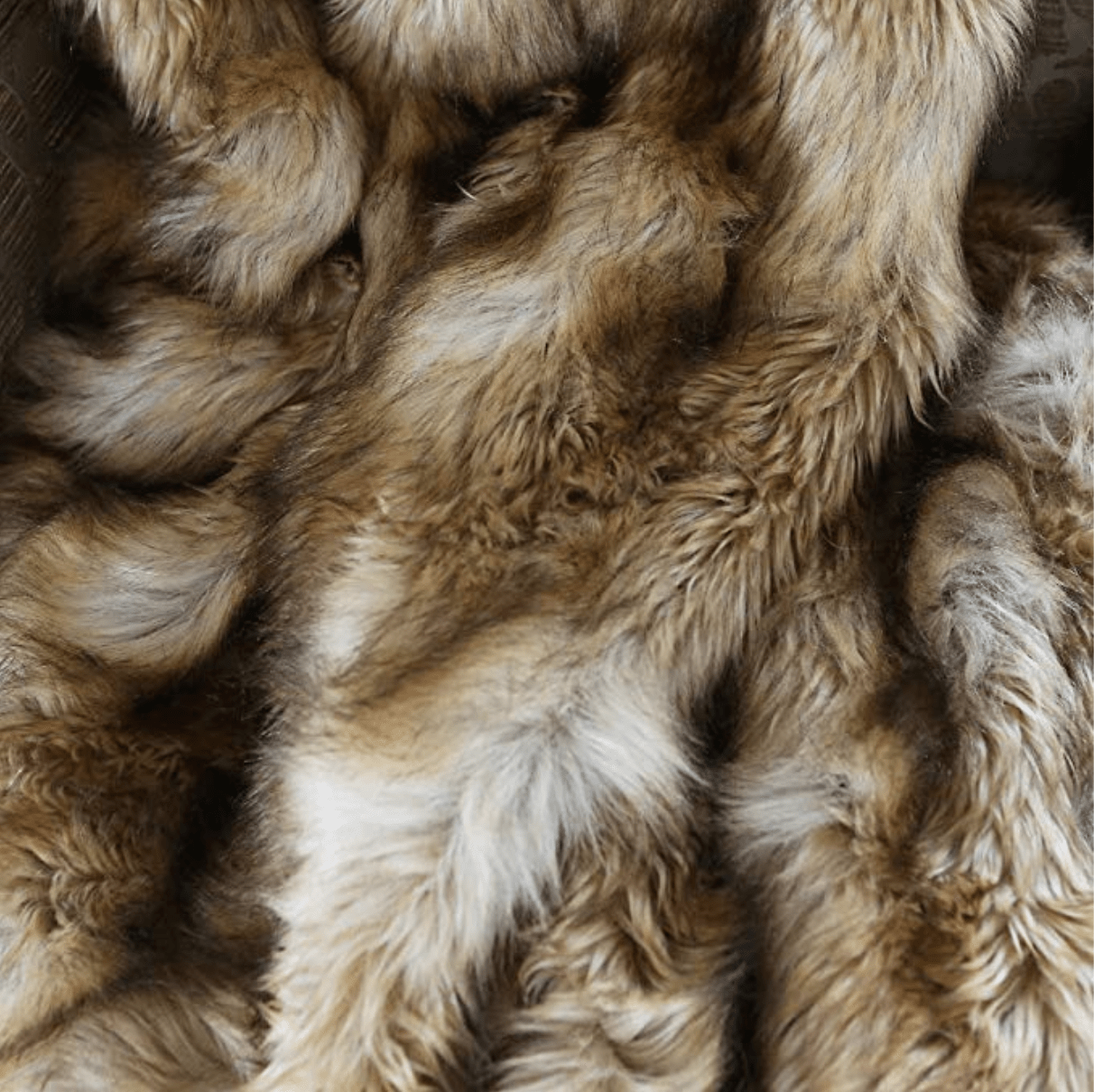 Platinum Frost Fox Faux-Fur Blanket Throw - Nordic Side - bed, bedding, bis-hidden, throw pillow