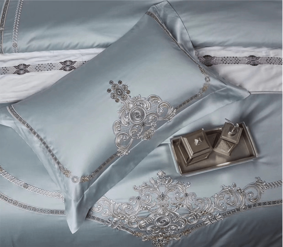 Buckingham Billet Duvet Cover Set (Egyptian Cotton) - Nordic Side - bed, Bedding, bedroom, duvet