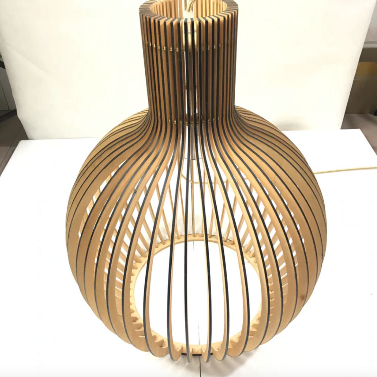 Wooden Birdcage Pendant Light