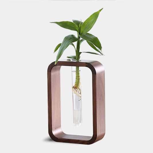 Wooden Test Tube Vases Decor