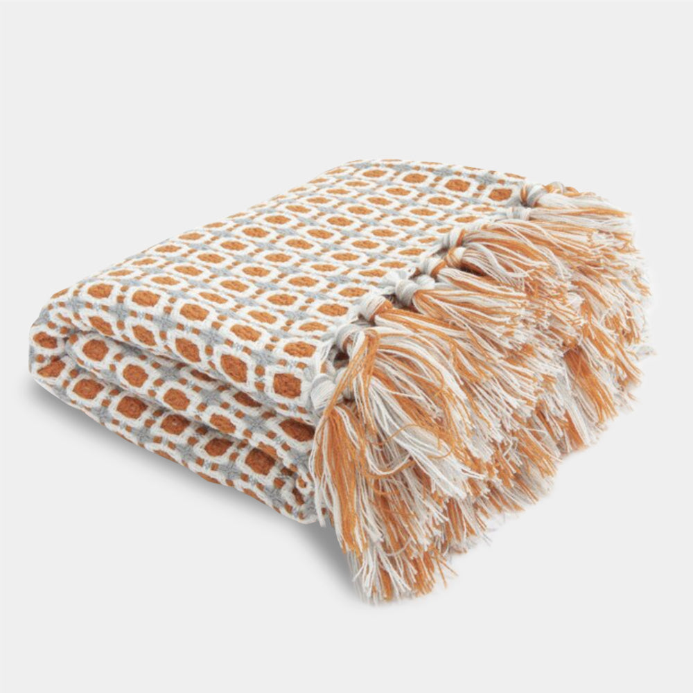 Milano knitted tassel throws