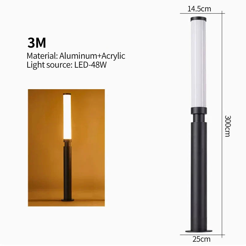 Timber Waterproof Outdoor Pole Lamp