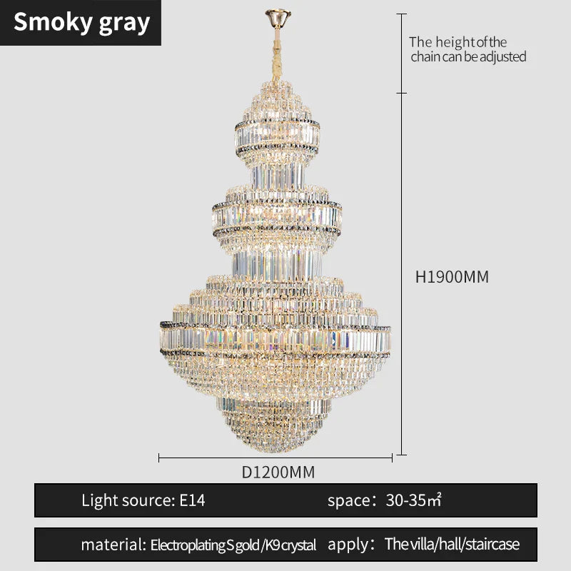 Nyra Royal Crystal Chandelier Fixture