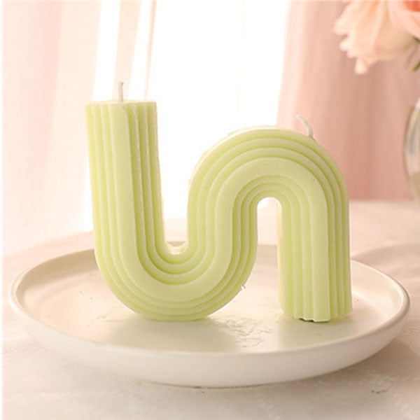 U-Shaped Geometric Natural Candle Bridge