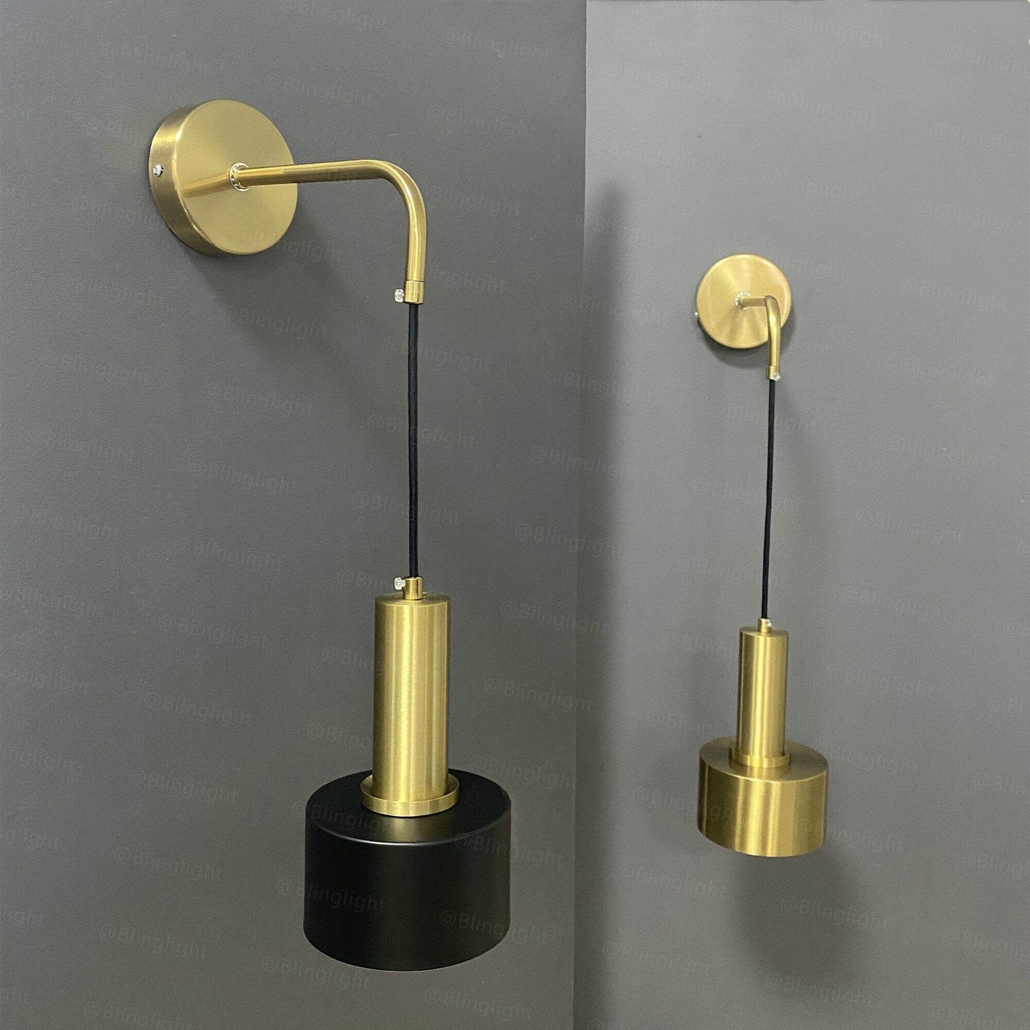 Modern Black And Gold Sconce Lamp